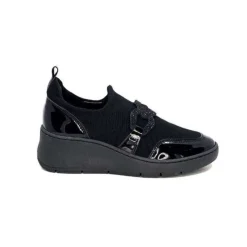 Ivoire0130a Ivoire 8G4887 Textile Noir*Femme Baskets
