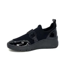 Ivoire0130a Ivoire 8G4887 Textile Noir*Femme Baskets