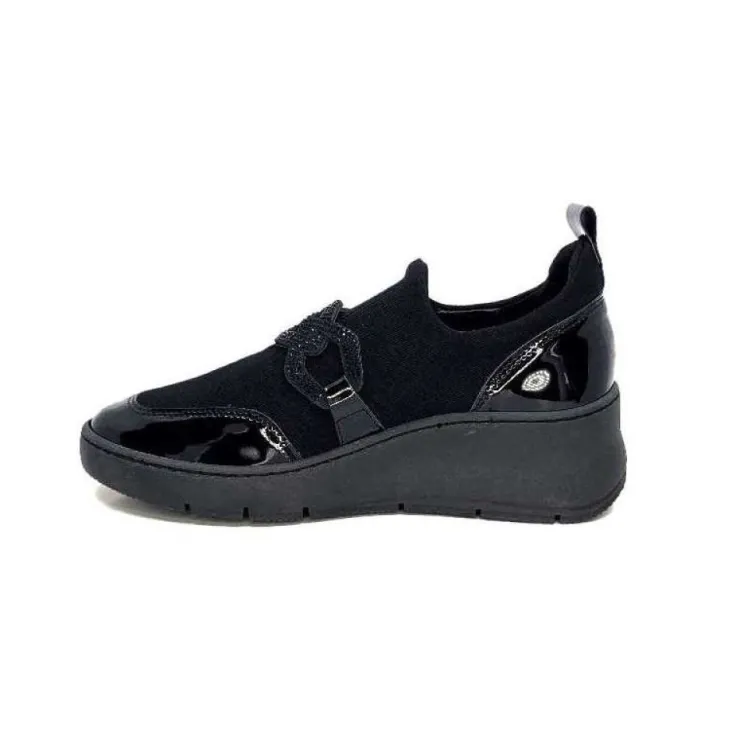 Ivoire0130a Ivoire 8G4887 Textile Noir*Femme Baskets