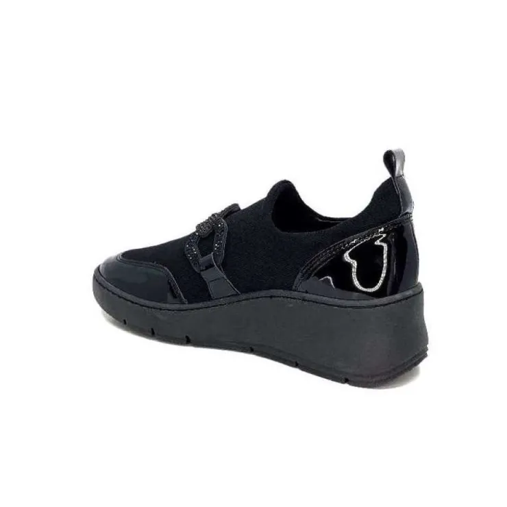 Ivoire0130a Ivoire 8G4887 Textile Noir*Femme Baskets