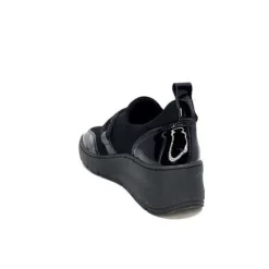 Ivoire0130a Ivoire 8G4887 Textile Noir*Femme Baskets