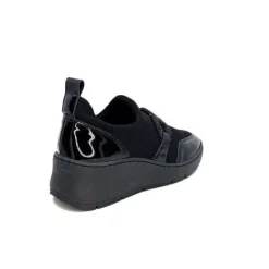 Ivoire0130a Ivoire 8G4887 Textile Noir*Femme Baskets