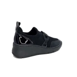 Ivoire0130a Ivoire 8G4887 Textile Noir*Femme Baskets