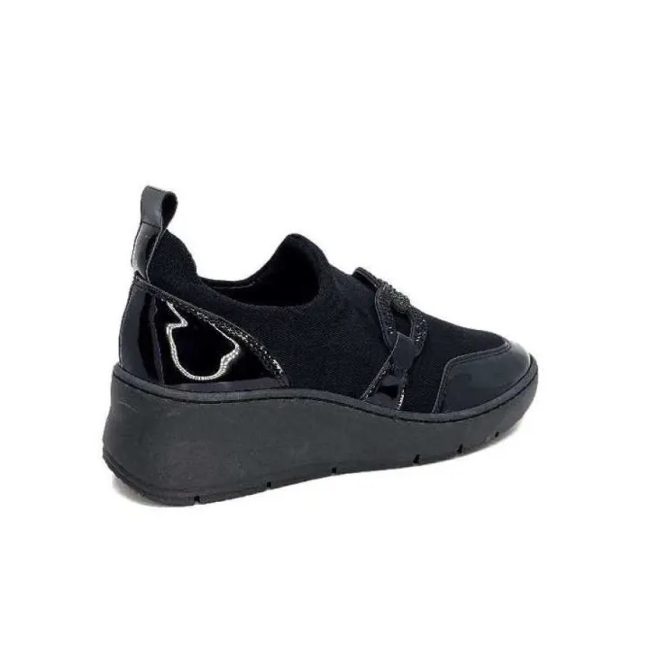 Ivoire0130a Ivoire 8G4887 Textile Noir*Femme Baskets