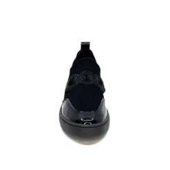 Ivoire0130a Ivoire 8G4887 Textile Noir*Femme Baskets