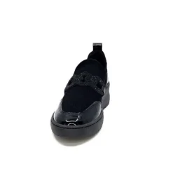 Ivoire0130a Ivoire 8G4887 Textile Noir*Femme Baskets