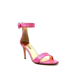 eclair paris Ivoire Gian V2 Cuir Metal Rose*Femme Sandales