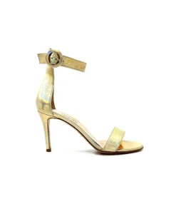 eclair paris Ivoire Gian V2 Cuir Metal Or*Femme Sandales