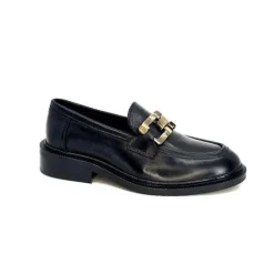 Ivoire0460a Ivoire Jeissan 1 Cuir Noir*Femme Mocassins