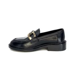 Ivoire0460a Ivoire Jeissan 1 Cuir Noir*Femme Mocassins