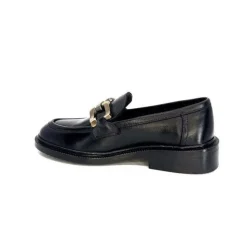 Ivoire0460a Ivoire Jeissan 1 Cuir Noir*Femme Mocassins
