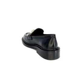 Ivoire0460a Ivoire Jeissan 1 Cuir Noir*Femme Mocassins