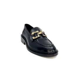Ivoire0460a Ivoire Jeissan 1 Cuir Noir*Femme Mocassins