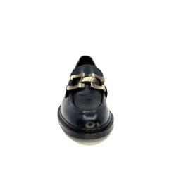 Ivoire0460a Ivoire Jeissan 1 Cuir Noir*Femme Mocassins