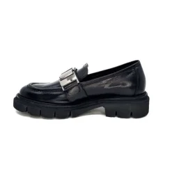 Ivoire0347b Ivoire K187 Cuir Noir*Femme Mocassins