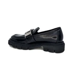 Ivoire0347b Ivoire K187 Cuir Noir*Femme Mocassins