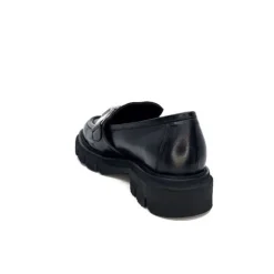 Ivoire0347b Ivoire K187 Cuir Noir*Femme Mocassins