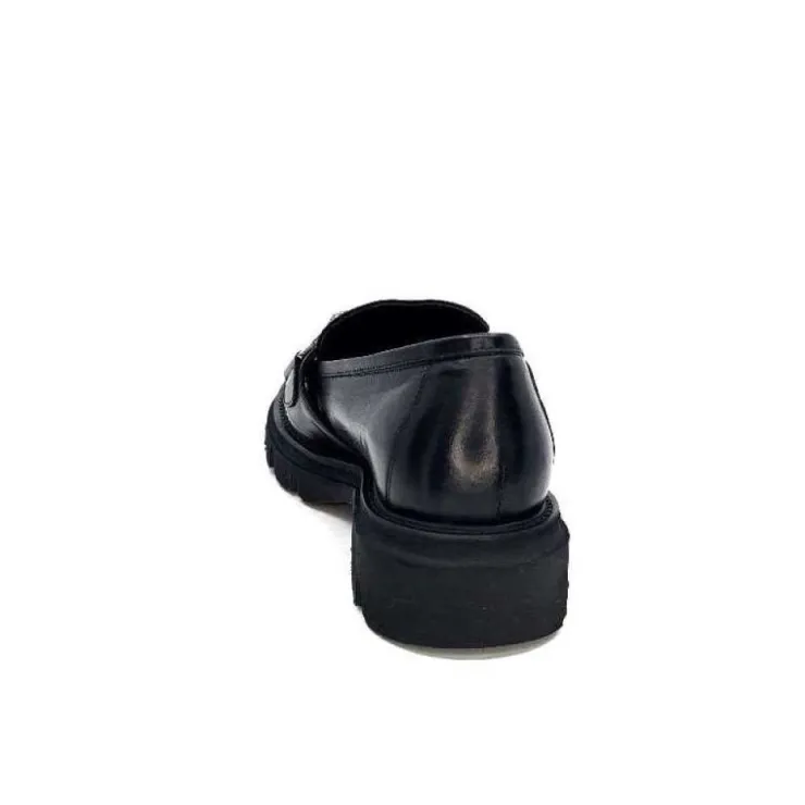 Ivoire0347b Ivoire K187 Cuir Noir*Femme Mocassins