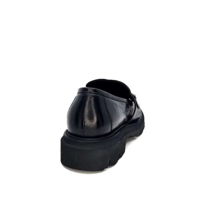 Ivoire0347b Ivoire K187 Cuir Noir*Femme Mocassins