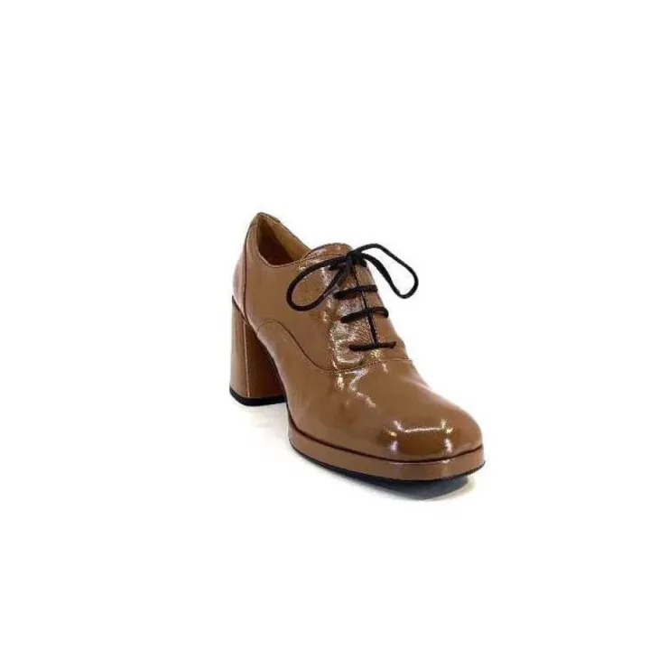 Ivoire0532 Ivoire K2000 M Cuir Vernis Marron*Femme Lacets