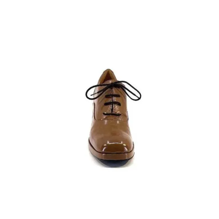 Ivoire0532 Ivoire K2000 M Cuir Vernis Marron*Femme Lacets