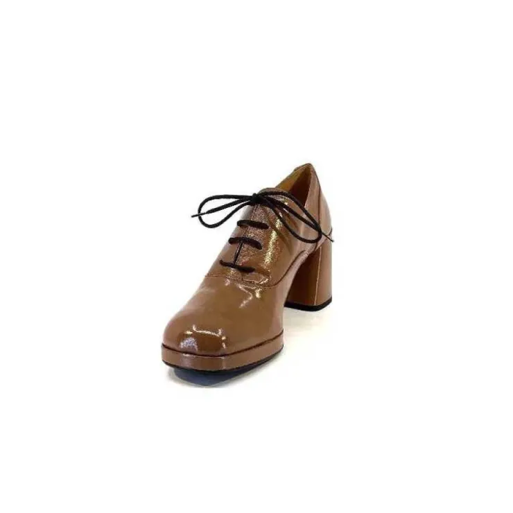 Ivoire0532 Ivoire K2000 M Cuir Vernis Marron*Femme Lacets
