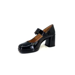 Ivoire0532 Ivoire K2002 M Cuir Vernis Noir*Femme Escarpins