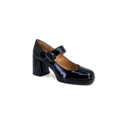 Ivoire0532 Ivoire K2002 M Cuir Vernis Noir*Femme Escarpins