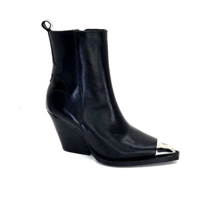 take a walk Ivoire L39620 Cuir Noir*Femme Santiags