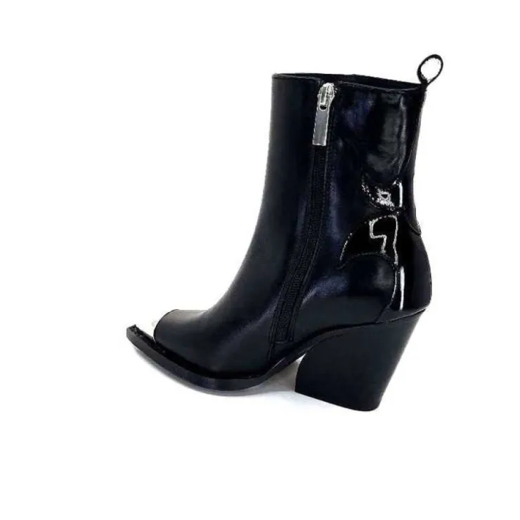 take a walk Ivoire L39620 Cuir Noir*Femme Santiags
