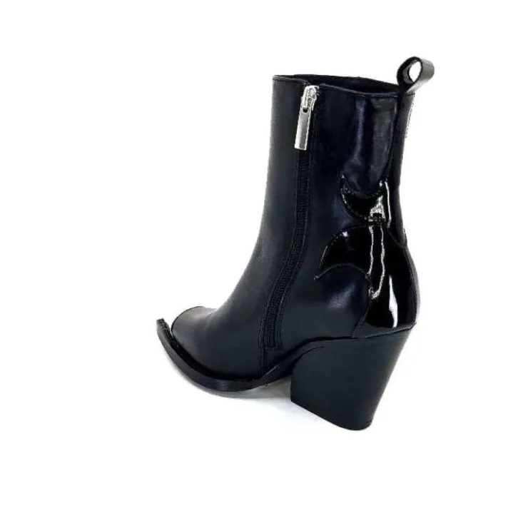 take a walk Ivoire L39620 Cuir Noir*Femme Santiags