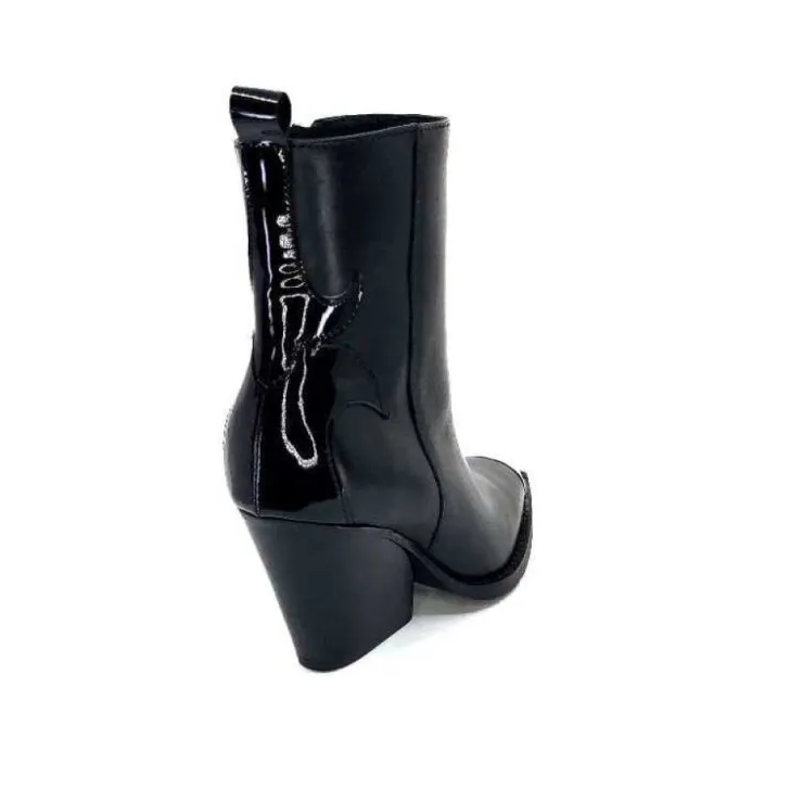 take a walk Ivoire L39620 Cuir Noir*Femme Santiags
