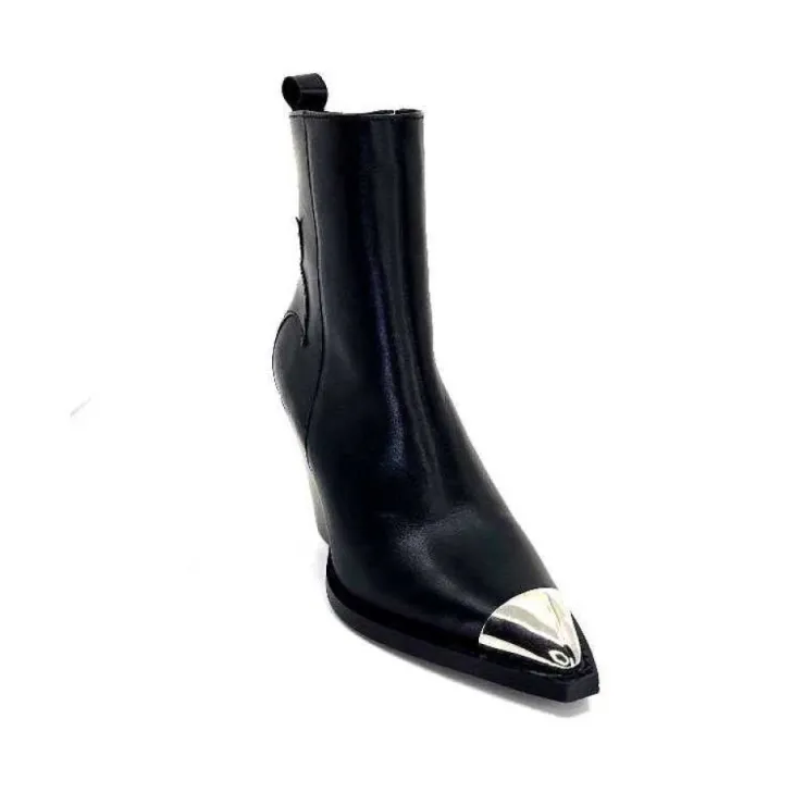 take a walk Ivoire L39620 Cuir Noir*Femme Santiags