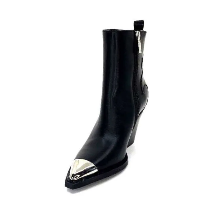 take a walk Ivoire L39620 Cuir Noir*Femme Santiags