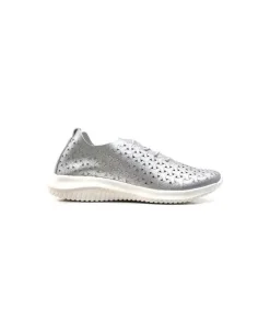 Ivoire0036a Ivoire Liberte Cuir Argent*Femme Baskets