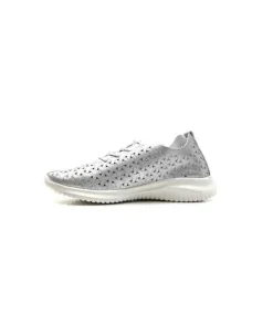 Ivoire0036a Ivoire Liberte Cuir Argent*Femme Baskets