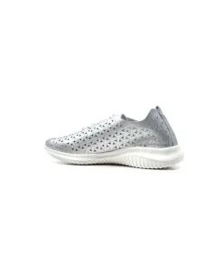 Ivoire0036a Ivoire Liberte Cuir Argent*Femme Baskets