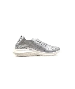 Ivoire0036a Ivoire Liberte Cuir Argent*Femme Baskets