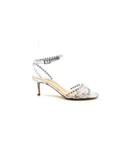 Ivoire0049 Ivoire Linda Cuir Metal Argent*Femme Escarpins