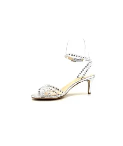 Ivoire0049 Ivoire Linda Cuir Metal Argent*Femme Escarpins