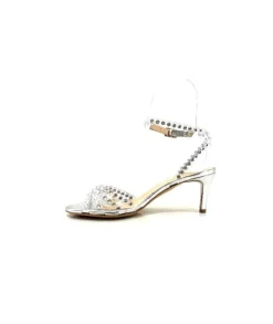 Ivoire0049 Ivoire Linda Cuir Metal Argent*Femme Escarpins
