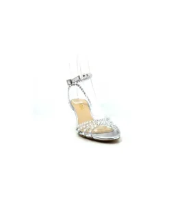 Ivoire0049 Ivoire Linda Cuir Metal Argent*Femme Escarpins