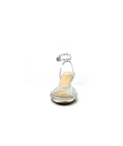 Ivoire0049 Ivoire Linda Cuir Metal Argent*Femme Escarpins