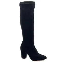 Ivoire0494a Ivoire L567Jz Microfibre Velours Noir*Femme Bottes