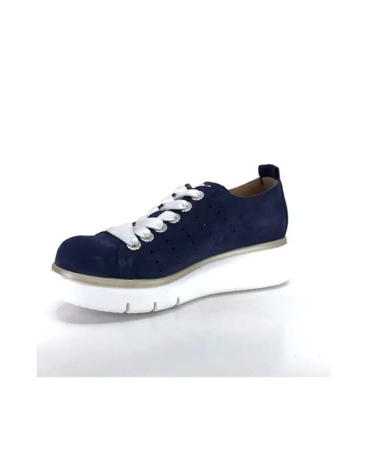 Ivoire0130a Ivoire 7L4144Pe Cuir Bleu Marine*Femme Baskets