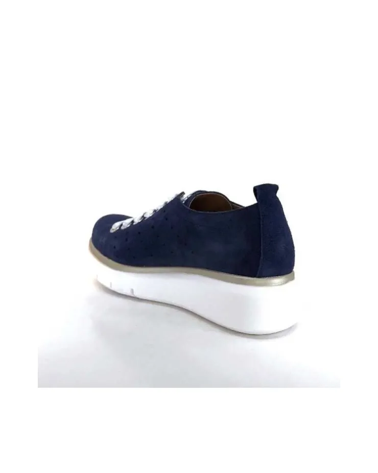 Ivoire0130a Ivoire 7L4144Pe Cuir Bleu Marine*Femme Baskets