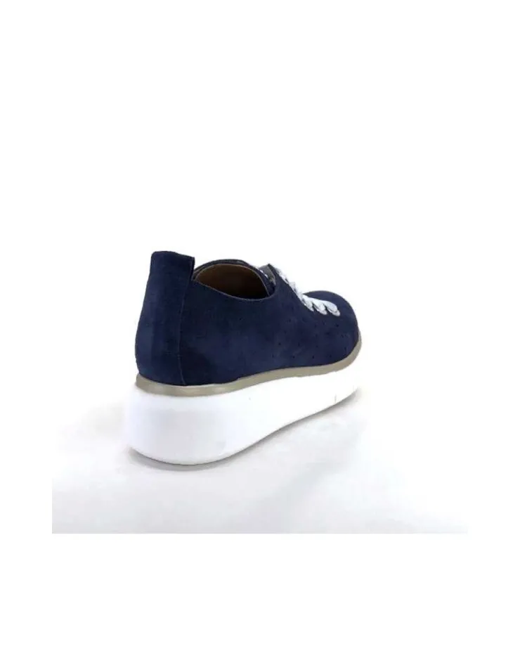 Ivoire0130a Ivoire 7L4144Pe Cuir Bleu Marine*Femme Baskets