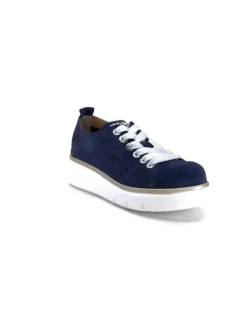 Ivoire0130a Ivoire 7L4144Pe Cuir Bleu Marine*Femme Baskets