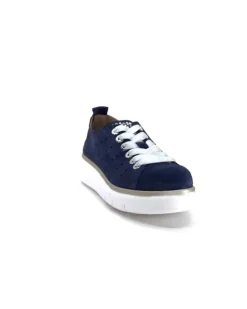 Ivoire0130a Ivoire 7L4144Pe Cuir Bleu Marine*Femme Baskets