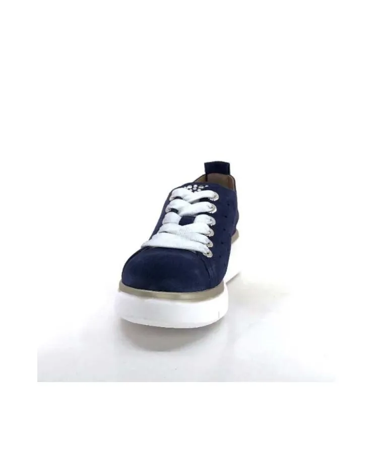 Ivoire0130a Ivoire 7L4144Pe Cuir Bleu Marine*Femme Baskets